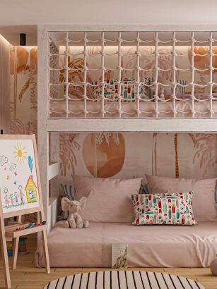 dziecięce łóżko drewniane