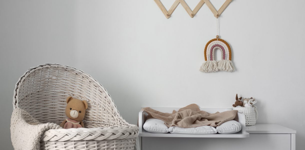 Baby toys arrangement indoors